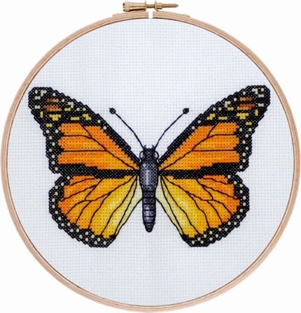 Monarch Butterfly cross stitch pattern
